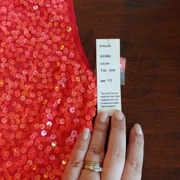 Jennifer Portera one sholder top orange evening - Picture 3 of 4